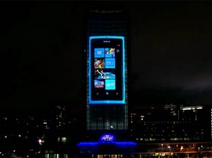 Nokia Lumia ilumina el edificio Millbank de Londres