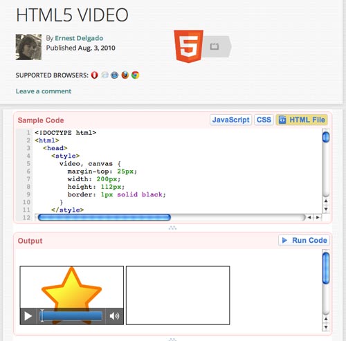 HTML5: Tutoriales para incorporar vídeos y sonido