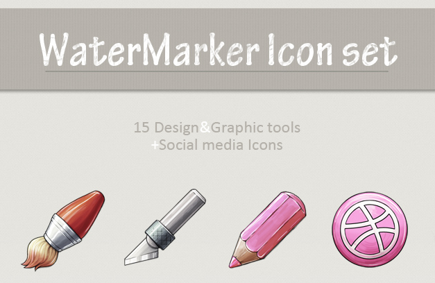 Set Iconos tipo WaterMarker