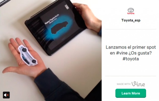 Toyota España estrena un anuncio en Vine