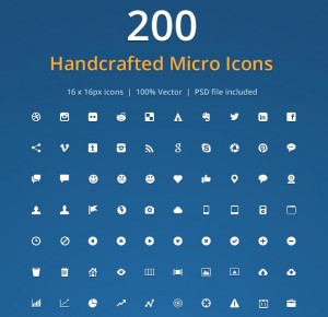 200 iconos handcrafted micro