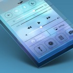 Mockup de diseño de Apps en Perspectiva y aspecto cristal
