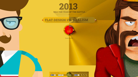 Diseño plano vs. diseño realista 2013