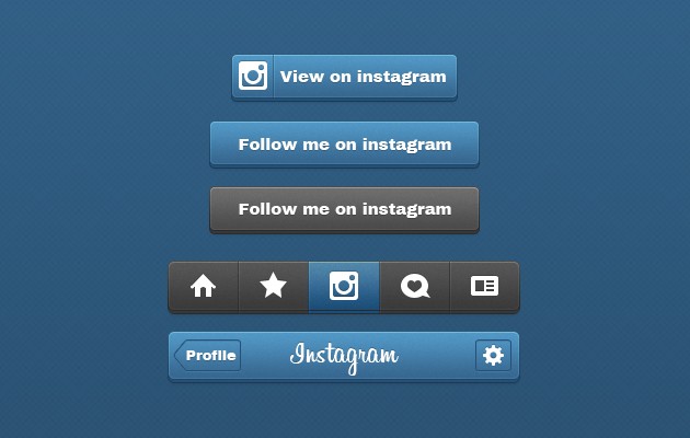 Botones de Instagram en PSD