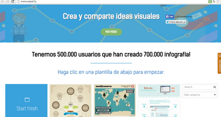 Easely - una plataforma para crear infografías