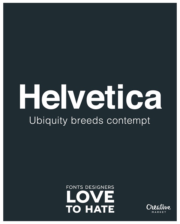 Las peores fuentes para diseñadores Helvetica