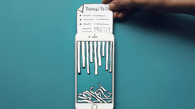 Recortes de papel y un iPhone… ¿Así se crea arte?