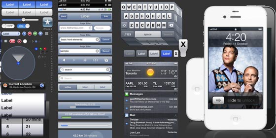 iOS 5 GUI en PSD