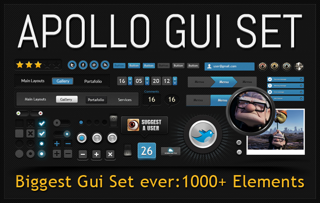 Set +1000 Elementos GUI
