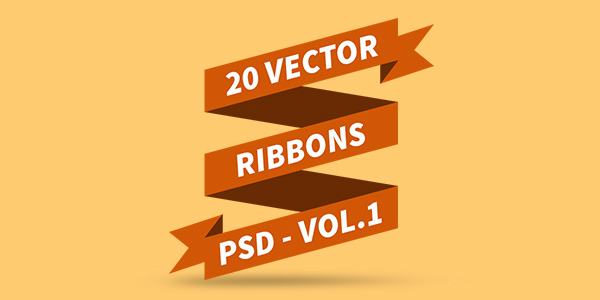 20 Vectores de Cintas o Ribbons en PSD