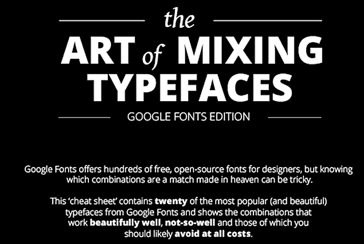 El arte de combinar tipografías, edición Google Fonts