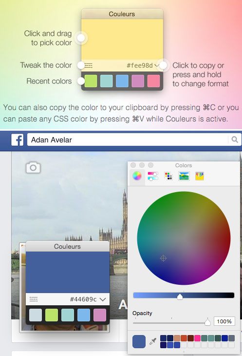 CouleursApp – los colores de cualquier lugar en la pantalla